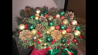 Новогодняя композиция.  Рождественский декор.DIY