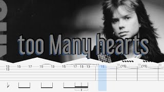 How to play | Too Many hearts-John Norum(guitar solo with Tab lesson)