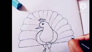 peacock dancing @reena#art#mini drawing cute and beautiful ❤