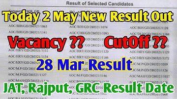 relation bharti result out 2021 || 02 May New Centre Result Out 28 Mar 2021