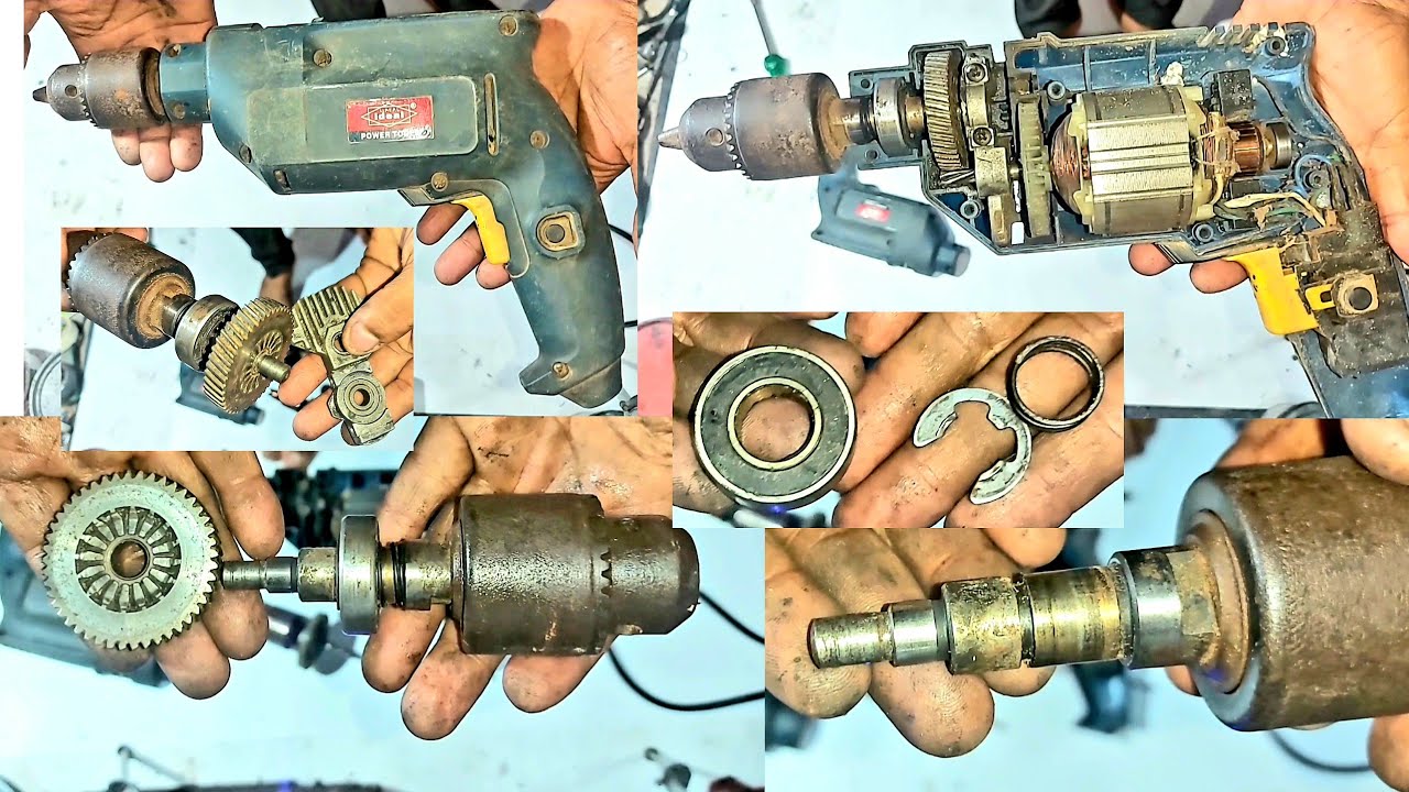 ideal  IDGB670VR 13mm  Drill Machine Repair , Gear damage problem ,  Spare parts problem