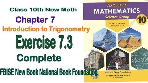 Exercise 7.3 class 10 NBF |Ex 7.3 class 10 NBF | National book foundation | Fbise Math