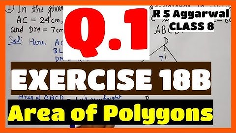 Q.1 - Exercise 18B - Chapter 18 Area of a trapezium and a polygon - Class 8 math - RS Aggarwal