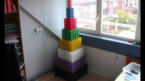 Domino Pyramid made of towers