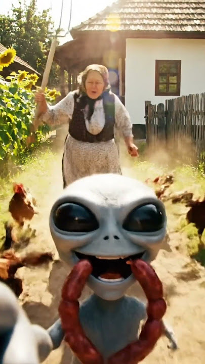ETuȚ fură cârnatul și se filmează #funny #viral #extraterestru #comedy #baba #memes #humor #fyp