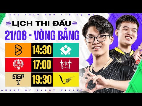 BOX VS MDH | HQ VS TDT | SGP VS VGM | ĐẤU TRƯỜNG DANH VỌNG MÙA ĐÔNG 2022 - VÒNG BẢNG NGÀY 21/08