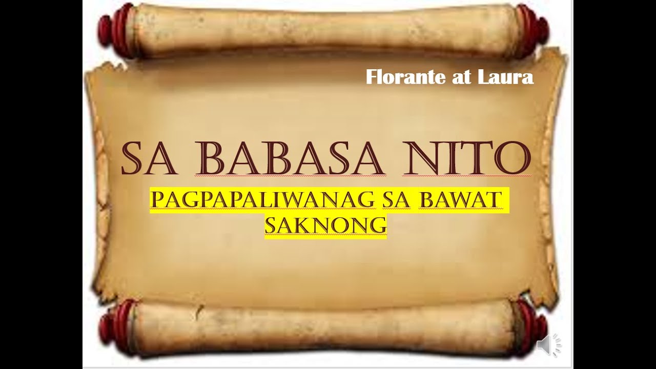 Sa Babasa Nito Florante At Laura 