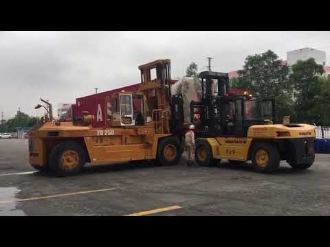 Video Xe Nâng Rút Hàng Container & Định Vị Bệ Máy Xưởng Tại Hải Dương