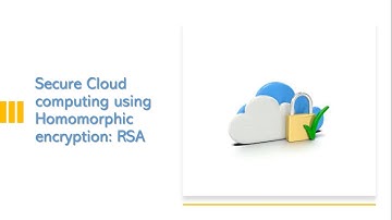 Secure Cloud Computing with Homomorphic encryption
