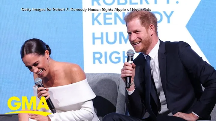 Prince Harry and Duchess Meghan accept award in Ne...