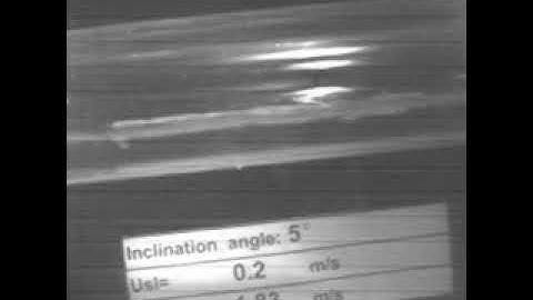 Gas-liquid two-phase flow in an inclined pipe-Video 05
