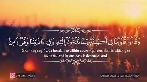 الشيخ: انس العمادي (كتاب فصلت آياته قرآنا عربيا لقوم يعلمون)