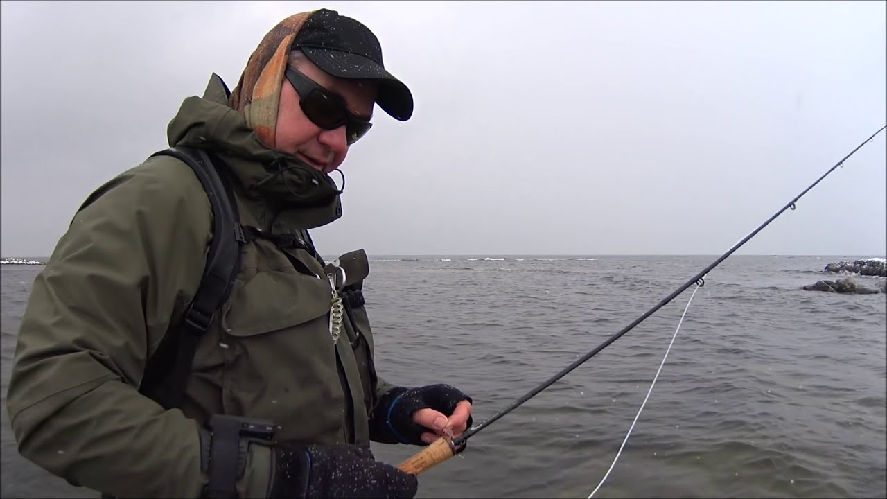 Havsöring, snö och minusgrader.(flyfish4fun.se) (textat )