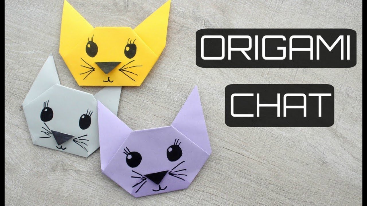 Chat En Origami Facile Youtube