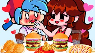 MUKBANG vs Friday Night Funkin&#39; (feat. Boyfriend, Girlfriend) - FNF ANIMATION