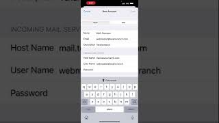 Setting Up a POP3 email account on an iPhone