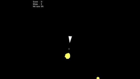 Astroid game example in processing with source code