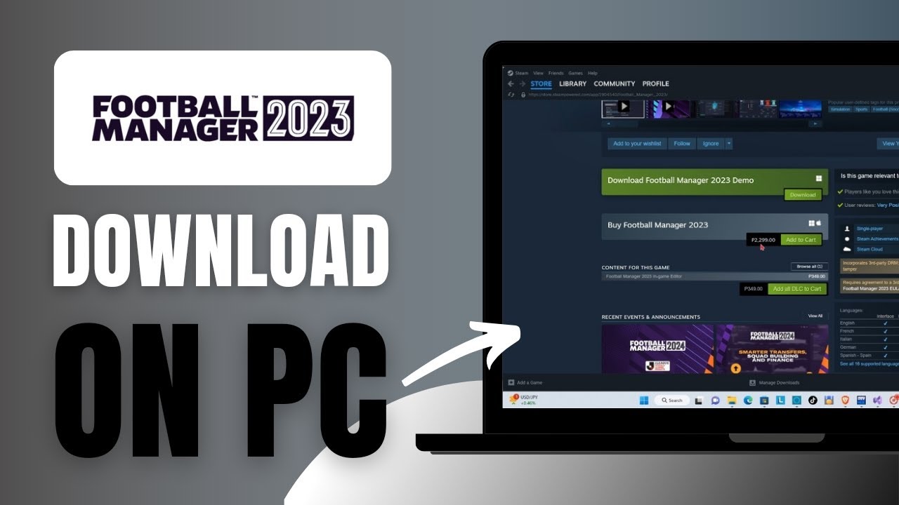 Football Manager 2023 is out now, and also available via PC Game