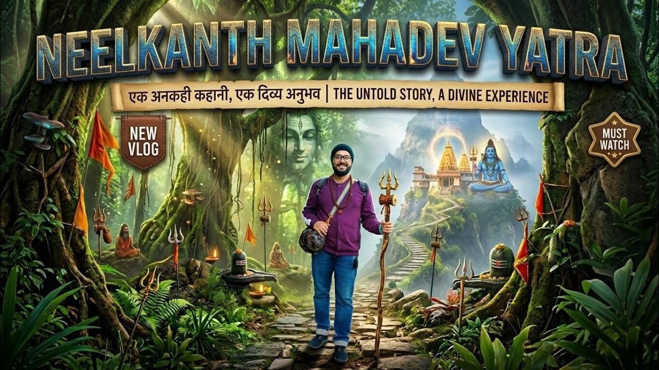 Exhausted but Blessed: 12 KM Neelkanth Mahadev Trek 🚩#neelkanthmahadev #neelkanthtrek #12kmtrek 