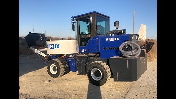1.2m3 Self Loading Concrete Pan Mixer Video