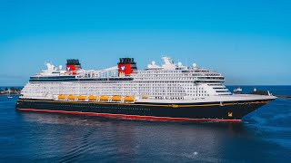 Disney Wish Shows off with All Horns Departing Nassau