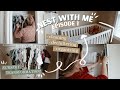 NEST WITH ME || nursery transformation, cleaning, decluttering, and getting ready for baby! 🧺🧹