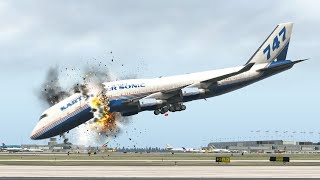 B747 Breaks Into Pieces After Landing Into Storm | X-Plane 11