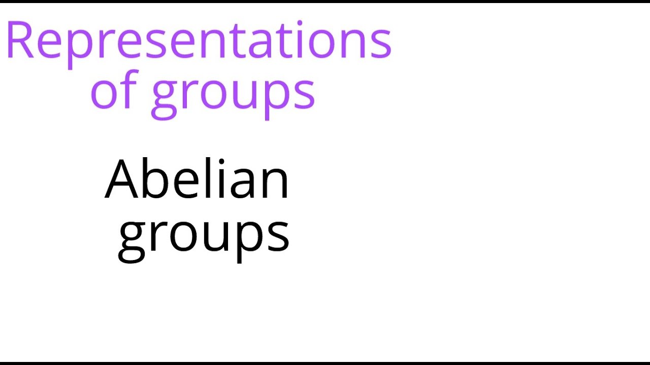 representation of abelian group