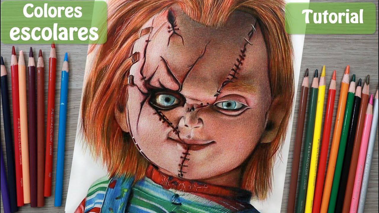 Dibuja a Chucky con colores escolares - thptnganamst.edu.vn