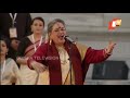 Watch  usha uthup sings ekla cholo re at kolkatas victoria memorial on netajijayanti