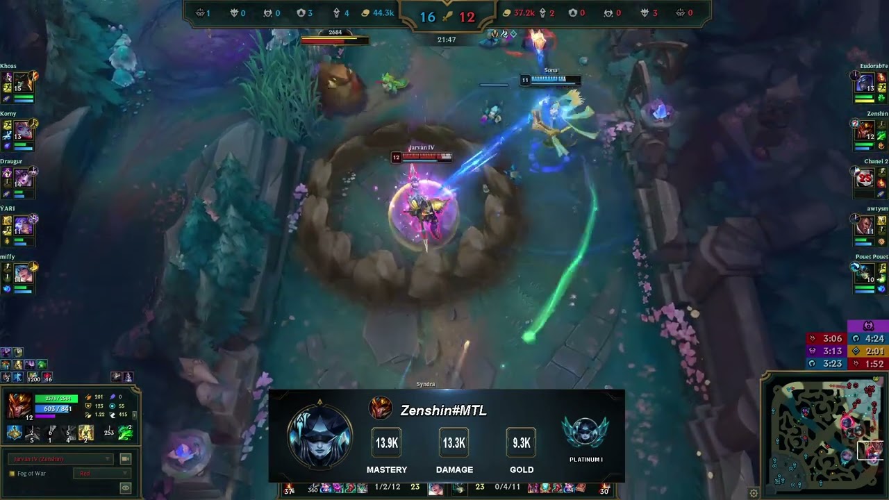 Jarvan IV killed Sona