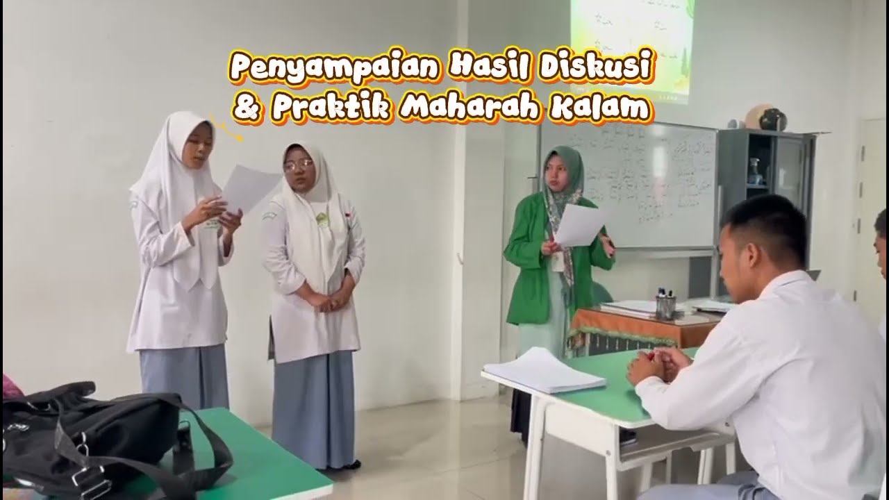 PRAKTIK MENGAJAR MICROTEACHING BAHASA ARAB MAHARAH KALAM DAN ISTIMA KELAS 12 MAN 1 PSP.  UIN SYAHADA