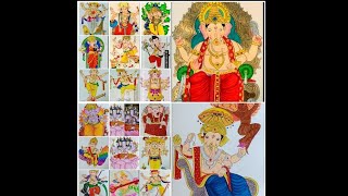 My 2022 Mumbai famous ganpati bappa drawing and painting collection/Ganpati drawing and painting