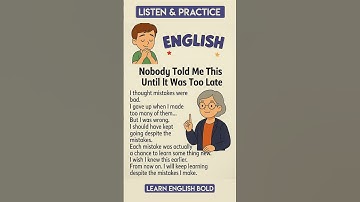 Nobody Told Me This Until It Was Too Late | Learn English Bold|#english #spokenenglish #learnenglish