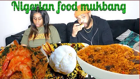 CONGOLESE COUPLE TRY NIGERIAN FOOD FOR THE FIRST TIME EVER |FUFU , EGUSI SOUP, AND JOLLOF RICE