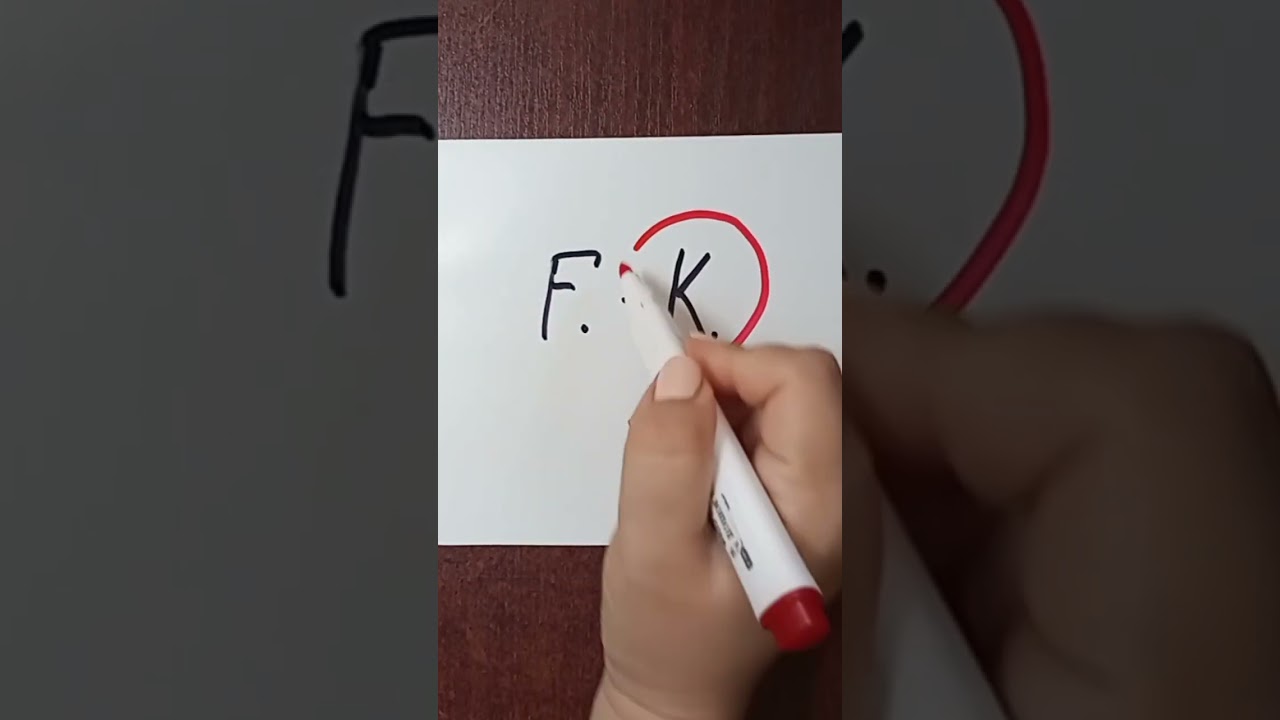 F + K. Рисуем Инициалы.  Next?  🖍🎨  