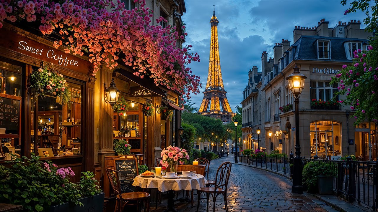 Paris Night Café Jazz ☕ Romantic Bossa Nova & Soft Jazz Instrumental Music for an Enchanting Evening