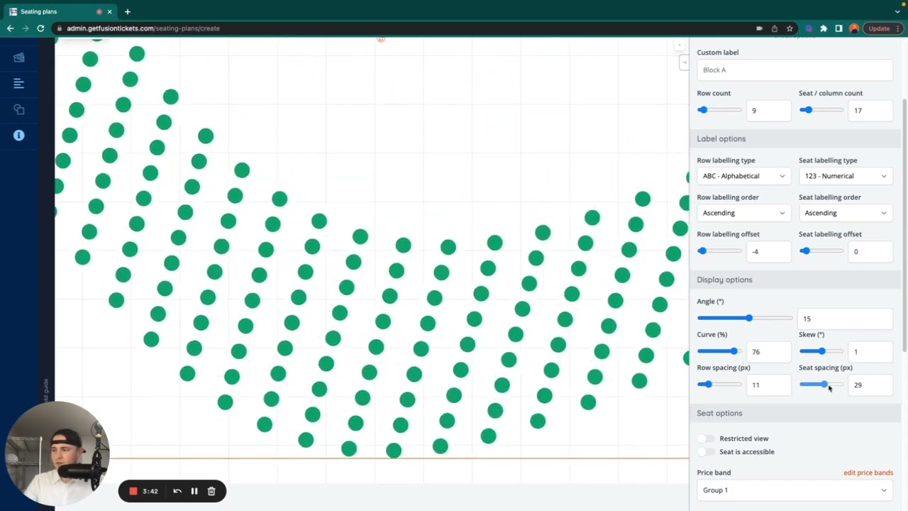 Creating a Reserved Seating Plan to Sell Event Tickets Online With Fusion Tickets