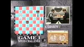 Signed Kasparov v Short 1987. Speed Chess Challenge. London -  Portugal