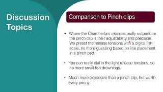 Chamberlain downrigger release review