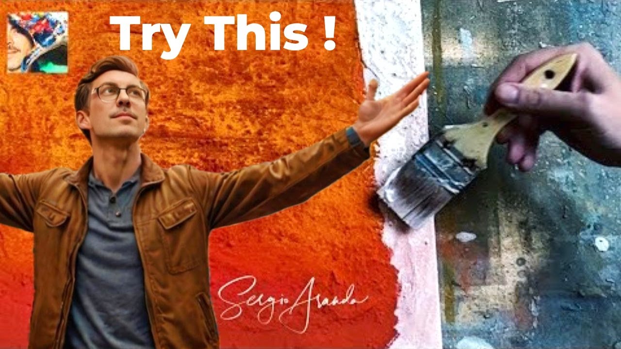 How to Create Texture with SAND, WOOD & A BANDAGE / Stepbystep art