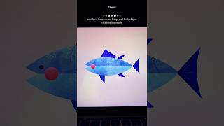 ilustrasi tuna hanya dari basic shapes di #adobeillustrator 🐟 ─ #desaingrafis #belajardesain