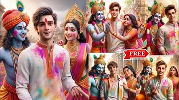 Radhe Krishna Happy Holi AI Photo Editing 2024 | Happy Holi AI Image Kaise Banaye