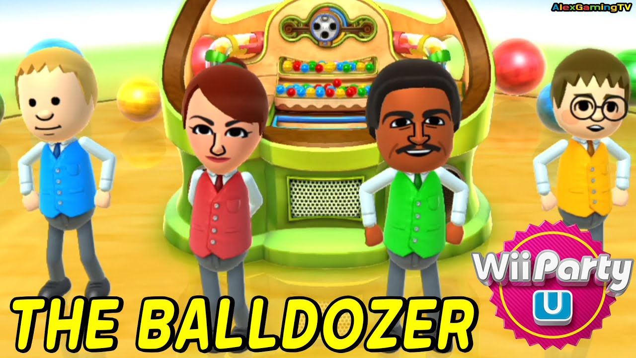 Wii Party U - The Balldozer (Expert com) 🎵 Alphanim vs Marie vs Steven vs Skip | AlexGamingTV