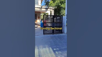 Turning Sectional Automated Sliding Gate (Alexa Voice Command & Phone Application) #shorts #gate