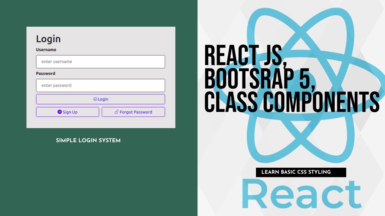 React Js Login - Boostrap 5 - YouTube