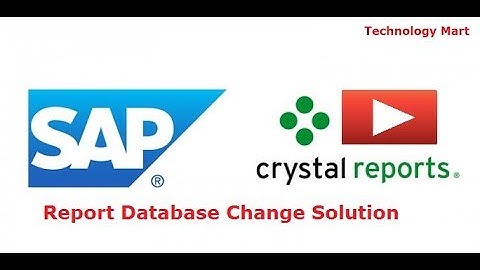 SAP Crystal Report Database Change Solution