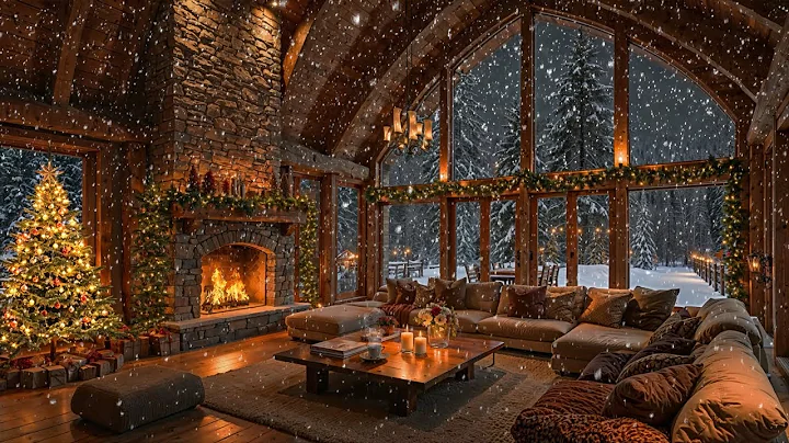 Calm Christmas Piano Melody 🎄 Soft Holiday Music with Snowfall & Cozy Fireplace Ambience 🔥