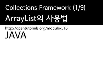 Java: Collections framework (1/9): Usage of ArrayList