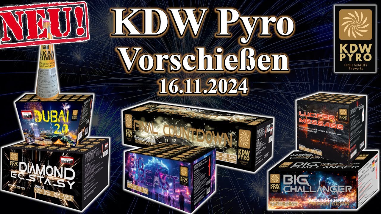 KDW PYRO NEUER FEUERWERK SHOP | Eigenlinie Vorschießen 2024 Bonn